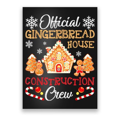 Gingerbread House Construction Crew Gingerbread Poster