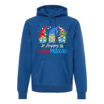 Gnomes Happy Chrismukkah Hanukkah Merry Christmas Pajamas Premium Hoodie