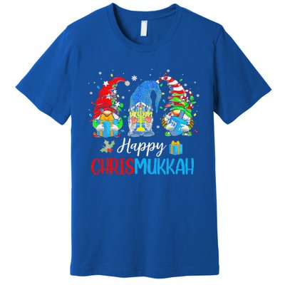 Gnomes Happy Chrismukkah Hanukkah Merry Christmas Pajamas Premium T-Shirt