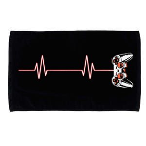 Gamer Heartbeat Cool Video Game Controller for Nerdy Gamer Microfiber Hand Towel