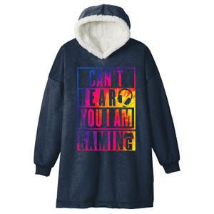 Gamer Headset Controller CanT Hear You IM Gaming Tie Dye Hooded Wearable Blanket