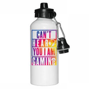 Gamer Headset Controller CanT Hear You IM Gaming Tie Dye Aluminum Water Bottle