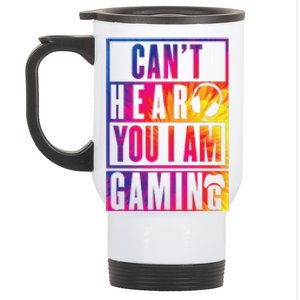 Gamer Headset Controller CanT Hear You IM Gaming Tie Dye Stainless Steel Travel Mug