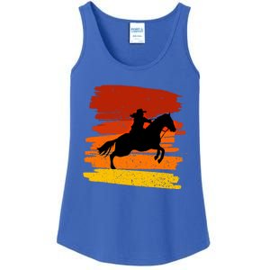 Gallop Horses Cow For Rodeo And Lasso Lovers Gift Ladies Essential Tank