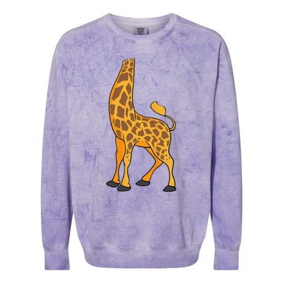 Giraffe Halloween Costume Cool Animal DressUp Gift Colorblast Crewneck Sweatshirt