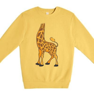 Giraffe Halloween Costume Cool Animal DressUp Gift Premium Crewneck Sweatshirt