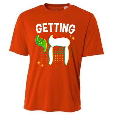 Getting High Chai Jewish Chanukkah Hanukkah Passover Sukkot Gift Cooling Performance Crew T-Shirt