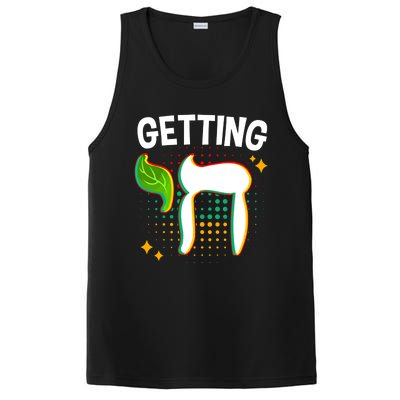 Getting High Chai Jewish Chanukkah Hanukkah Passover Sukkot Gift PosiCharge Competitor Tank