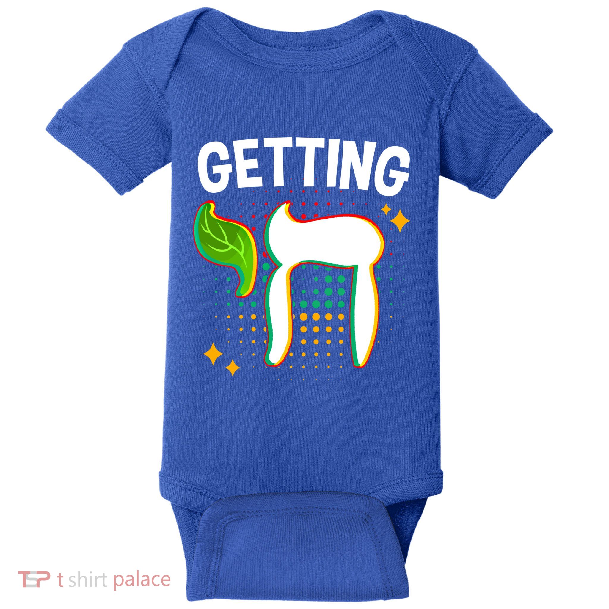 Getting High Chai Jewish Chanukkah Hanukkah Passover Sukkot Gift Baby Bodysuit