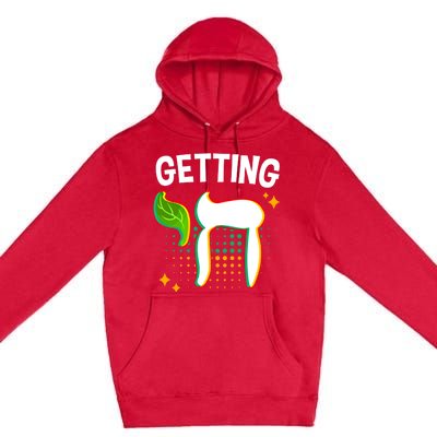 Getting High Chai Jewish Chanukkah Hanukkah Passover Sukkot Gift Premium Pullover Hoodie