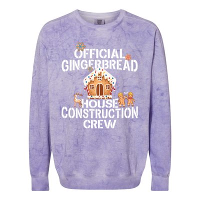 Gingerbread House Construction Crew Decorating Colorblast Crewneck Sweatshirt