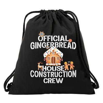 Gingerbread House Construction Crew Decorating Drawstring Bag