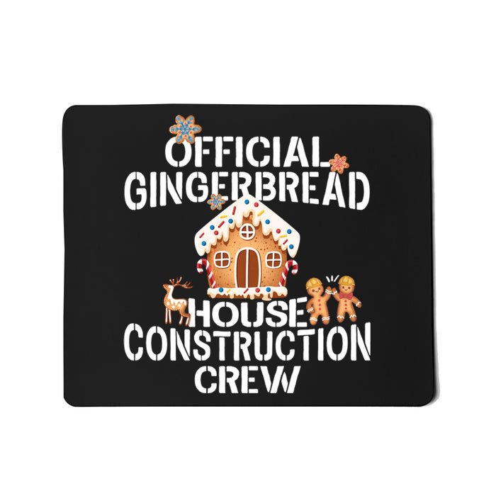 Gingerbread House Construction Crew Decorating Mousepad