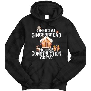 Gingerbread House Construction Crew Decorating Tie Dye Hoodie