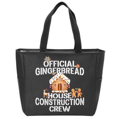 Gingerbread House Construction Crew Decorating Zip Tote Bag