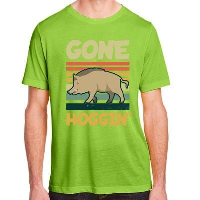 Gone Hoggin Design Boar Hunting Gift Adult ChromaSoft Performance T-Shirt