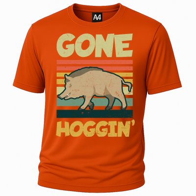 Gone Hoggin Design Boar Hunting Gift Cooling Performance Crew T-Shirt