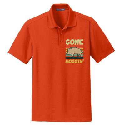 Gone Hoggin Design Boar Hunting Gift Dry Zone Grid Polo