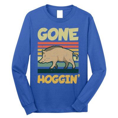 Gone Hoggin Design Boar Hunting Gift Long Sleeve Shirt