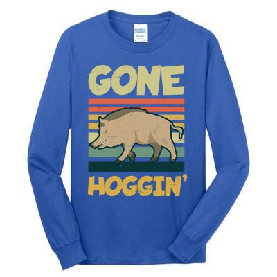 Gone Hoggin Design Boar Hunting Gift Tall Long Sleeve T-Shirt