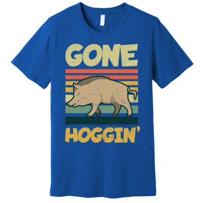 Gone Hoggin Design Boar Hunting Gift Premium T-Shirt