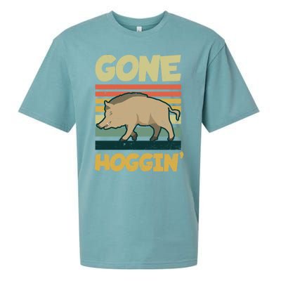 Gone Hoggin Design Boar Hunting Gift Sueded Cloud Jersey T-Shirt