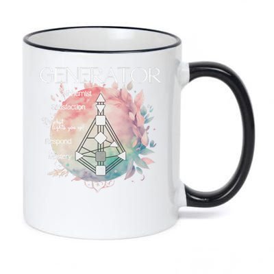 Generators Human Design Gift Pastel Aura 11oz Black Color Changing Mug