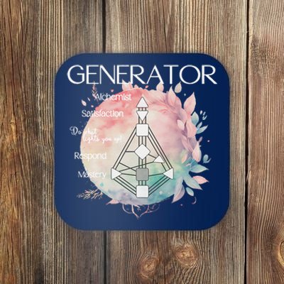 Generators Human Design Gift Pastel Aura Coaster