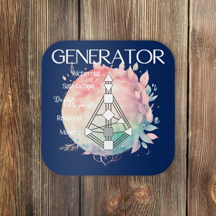 Generators Human Design Gift Pastel Aura Coaster