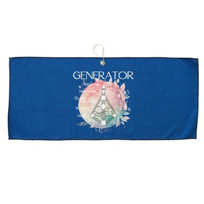 Generators Human Design Gift Pastel Aura Large Microfiber Waffle Golf Towel