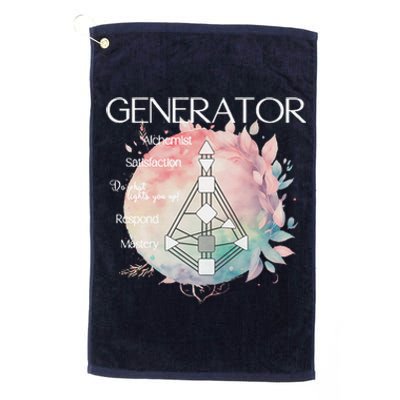 Generators Human Design Gift Pastel Aura Platinum Collection Golf Towel