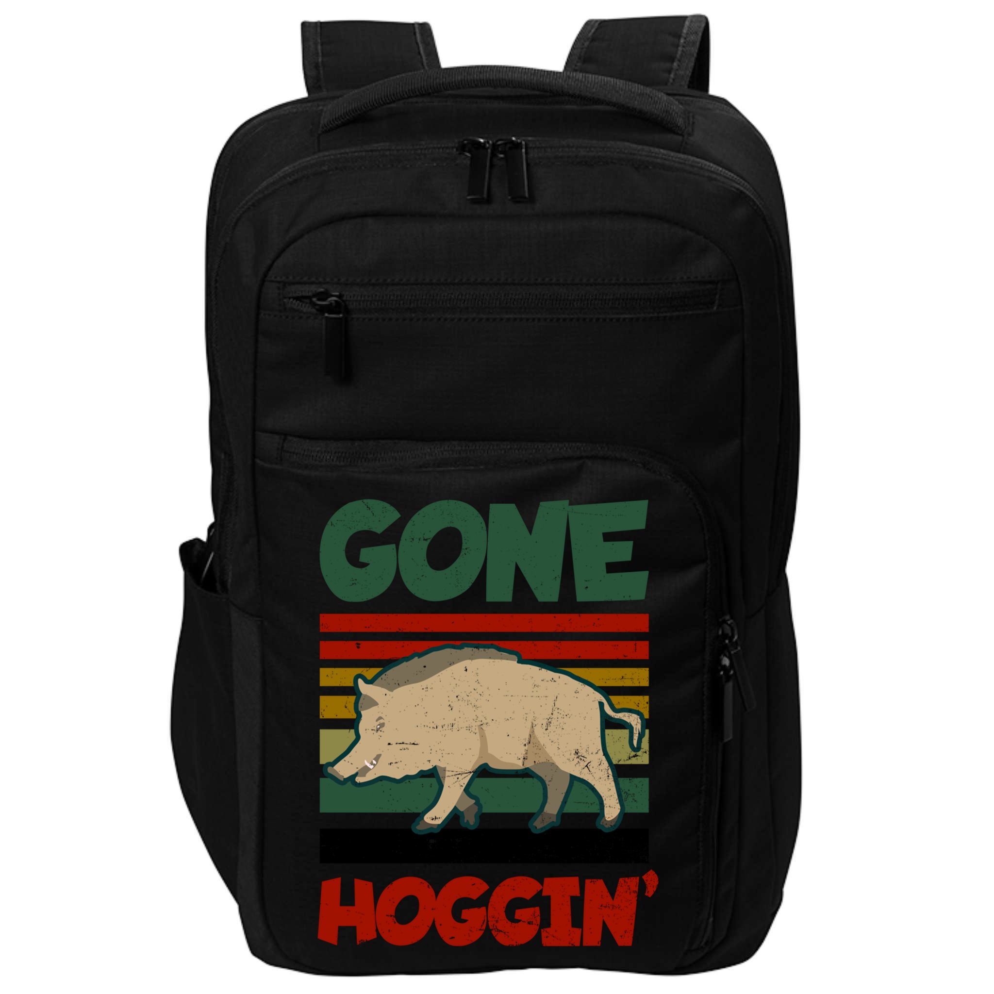 Gone Hoggin Design Boar Hunting Gift Impact Tech Backpack