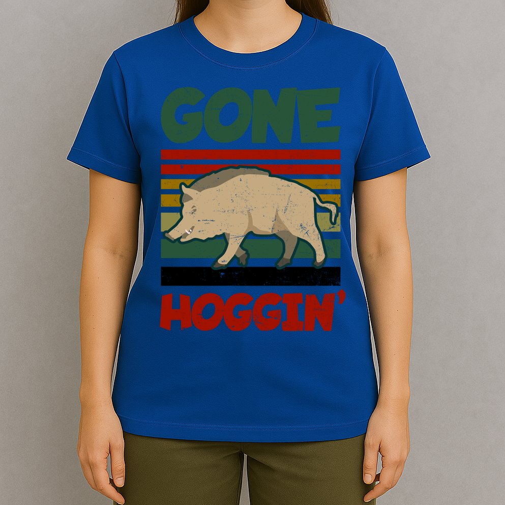 Gone Hoggin Design Boar Hunting Gift T-Shirt