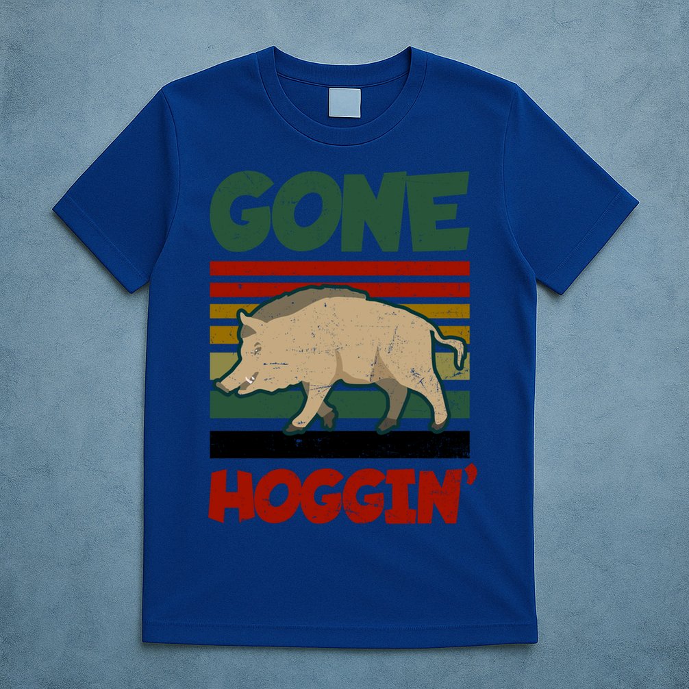 Gone Hoggin Design Boar Hunting Gift T-Shirt