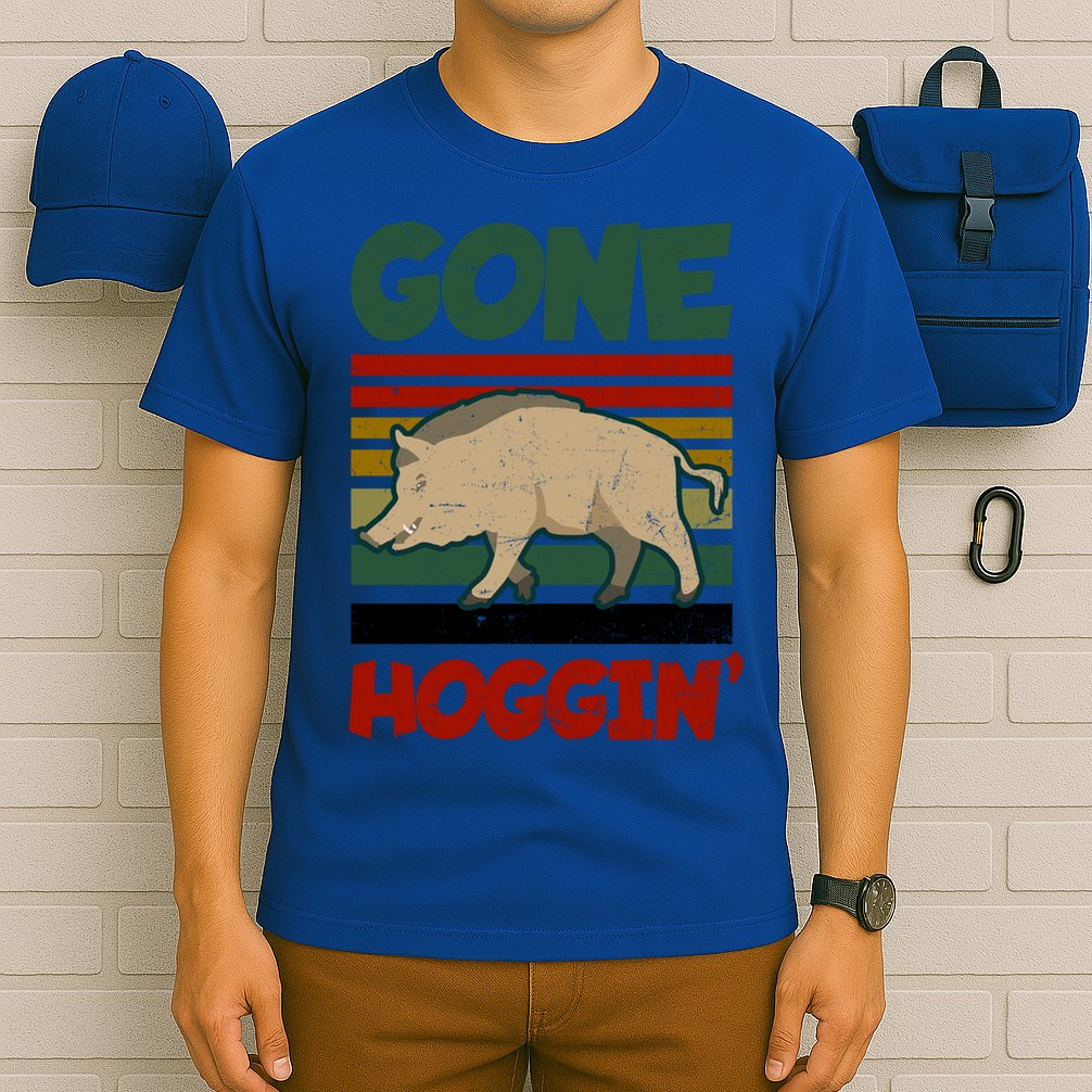Gone Hoggin Design Boar Hunting Gift T-Shirt