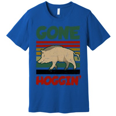 Gone Hoggin Design Boar Hunting Gift Premium T-Shirt