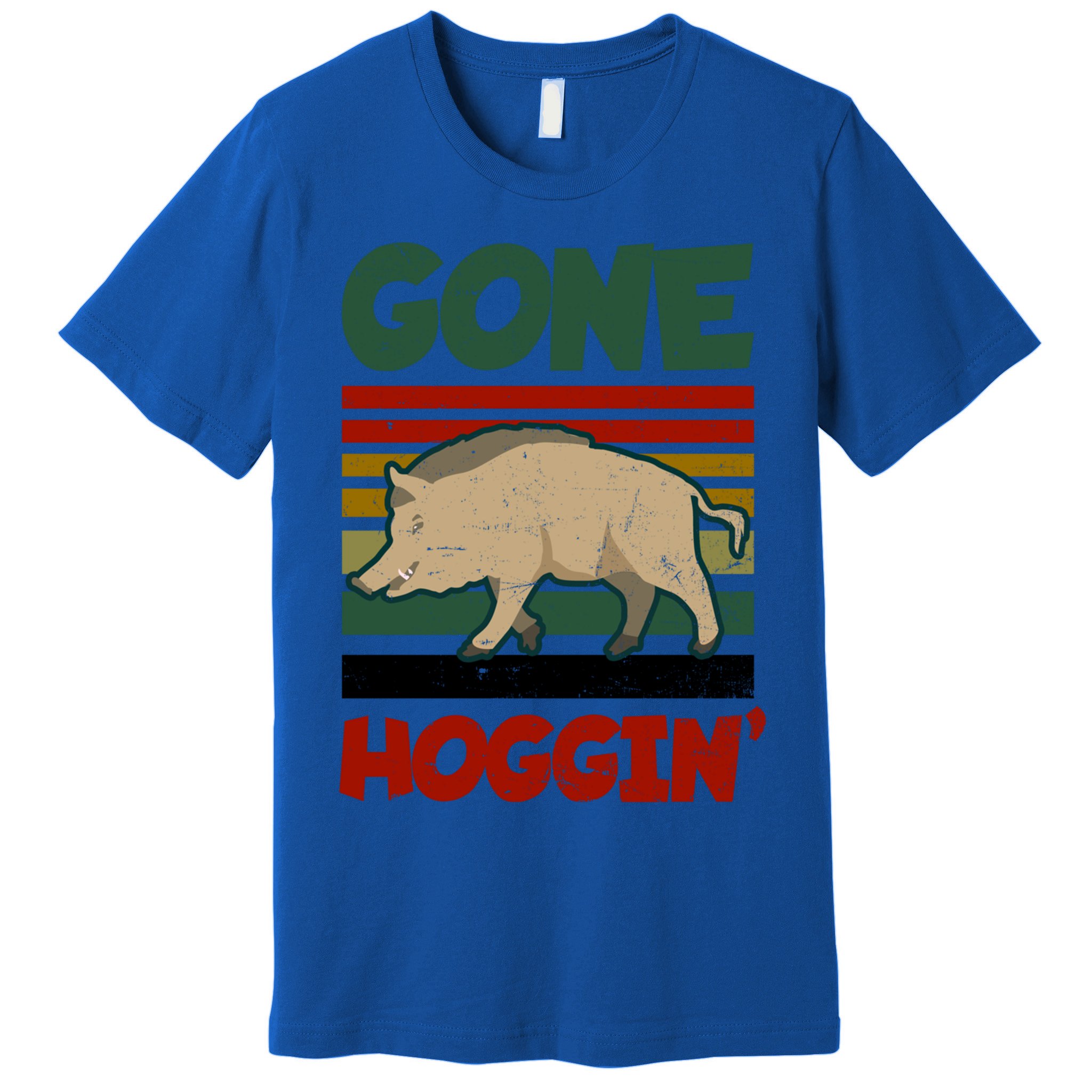 Gone Hoggin Design Boar Hunting Gift Premium T-Shirt