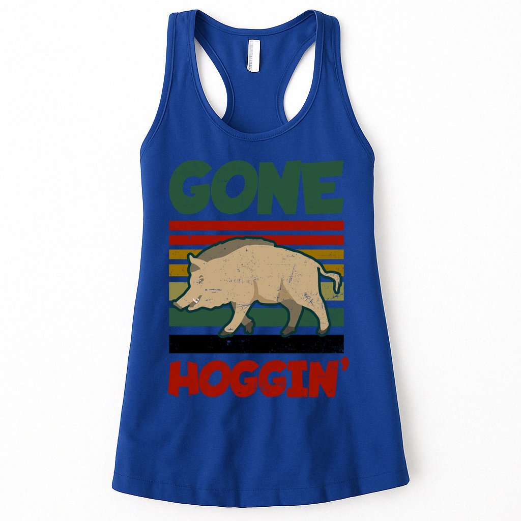 Gone Hoggin Design Boar Hunting Gift Womens Tank Top