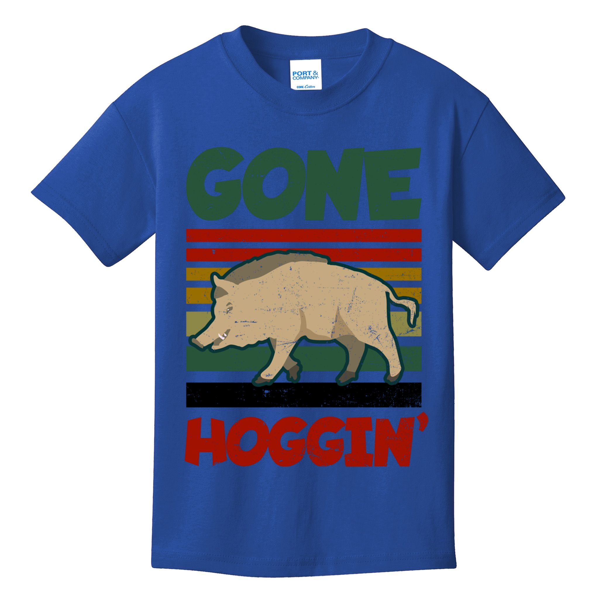 Gone Hoggin Design Boar Hunting Gift Kids T-Shirt