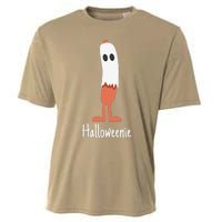 Ghost Hot Dog Halloweenie Costume Funny Food Halloween Gift Cooling Performance Crew T-Shirt