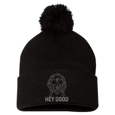 Goldendoodle Hey Dood Funny Labradoodle Golden Doodle Dog Gift Pom Pom 12in Knit Beanie