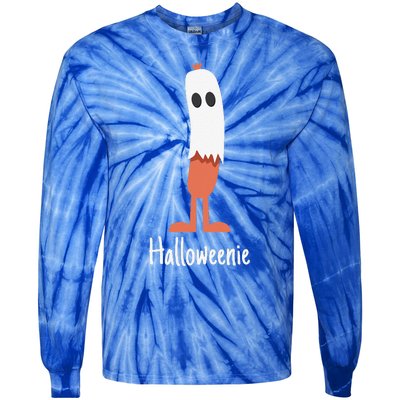 Ghost Hot Dog Halloweenie Costume Funny Food Halloween Gift Tie-Dye Long Sleeve Shirt