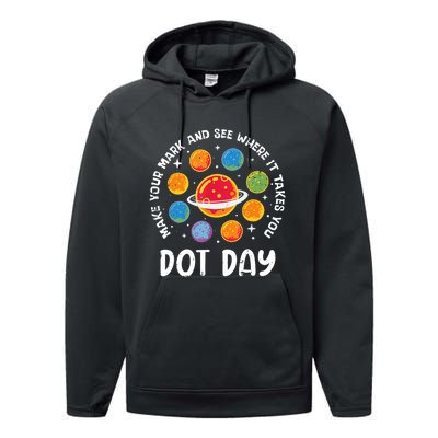 Groovy Happy Dot Day 2024 Colorful Polka Dot Performance Fleece Hoodie