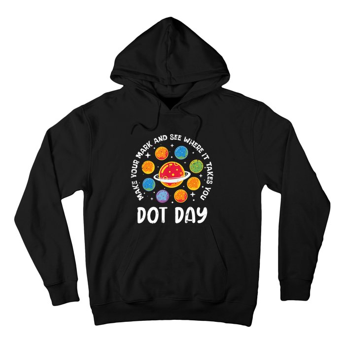 Groovy Happy Dot Day 2024 Colorful Polka Dot Hoodie