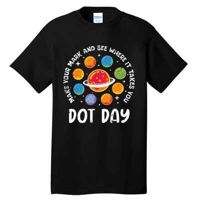 Groovy Happy Dot Day 2024 Colorful Polka Dot Tall T-Shirt