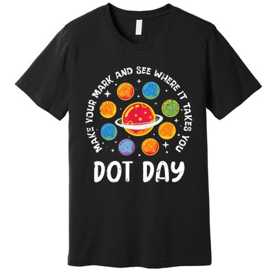 Groovy Happy Dot Day 2024 Colorful Polka Dot Premium T-Shirt