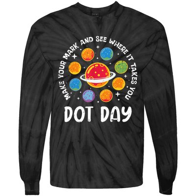 Groovy Happy Dot Day 2024 Colorful Polka Dot Tie-Dye Long Sleeve Shirt