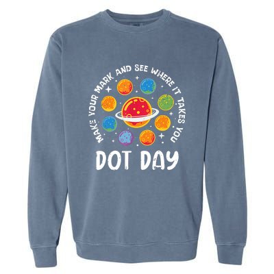 Groovy Happy Dot Day 2024 Colorful Polka Dot Garment-Dyed Sweatshirt