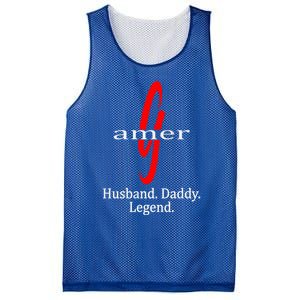 Gamer Husband Daddy Legend Dad Novelty Gamers Cool Gift Mesh Reversible Basketball Jersey Tank