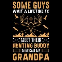 Grandpa Hunting Design USA-Made Doggie Bandana